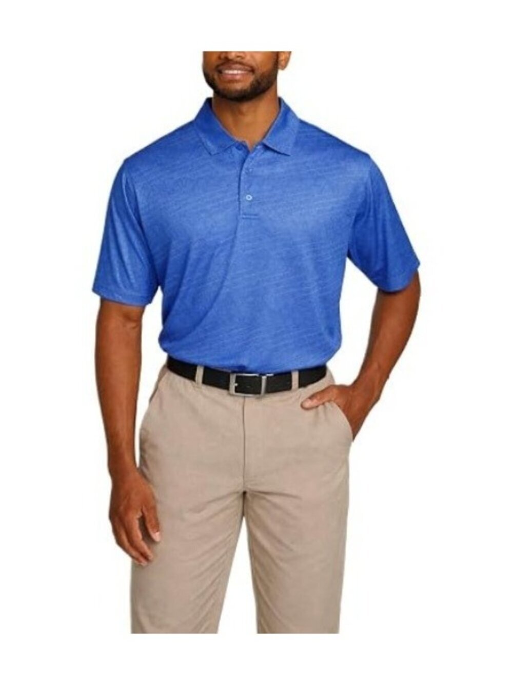 NWT Pebble Beach Men's M Blue Dry-Luxe Performance Polo Shirt